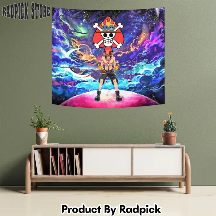 Portgas d. ace tapestry custom galaxy anime wall decor  rp5942583